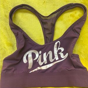 PINK Victoria's Secret Purple Racerback Sports Bra